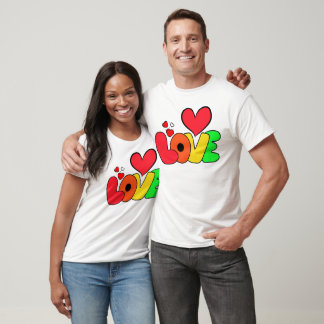 Love & Heart Valentine's Day T-Shirt Parfait pour