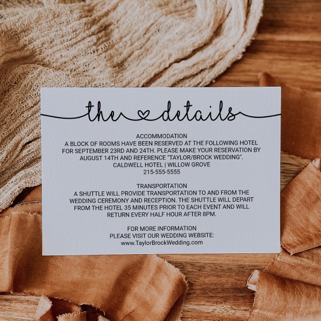 Love Hearts Détails du Mariage Carte de boîtier (Créateur téléchargé)