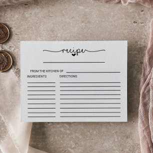 Love Hearts Fête des mariées Recette Cartes