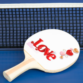 Love & Hearts Personalized Ping Pong Paddle Tischtennis Schläger