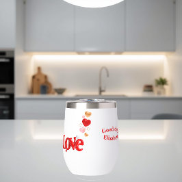 Love & Hearts Personalized Water Bottle