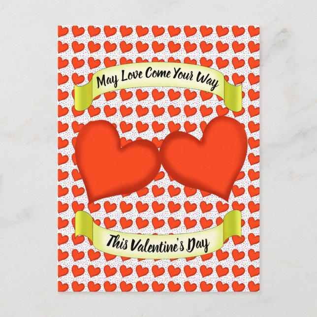 Love Hearts Postcard Feiertagspostkarte (Vorderseite)