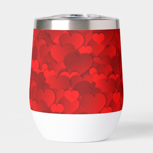 Love Hearts Texture Rouge Motif-19909 (Avant)