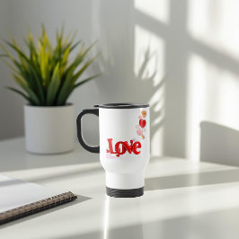 Love & Hearts Travel Mug Reisebecher