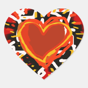 love Herz-Aufkleber