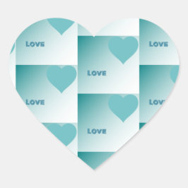 Love. Herz-Aufkleber