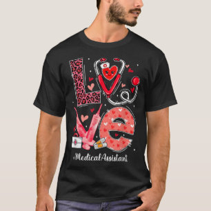 LOVE Herz Stethoskop Medizinischer Assistent Lusti T-Shirt