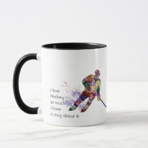 Love Hockey tant de citations amusantes Mug