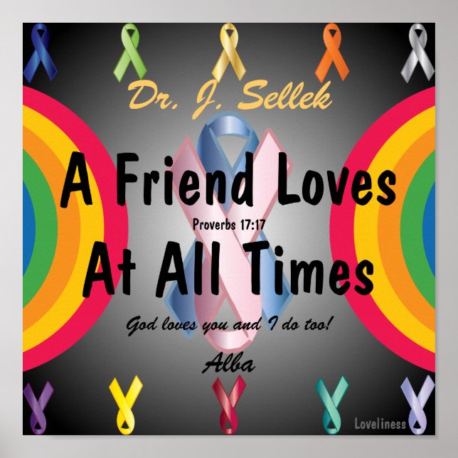 Love Honors Friendship Poster-Customize Poster (Vorne)