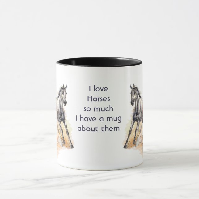 Love Horses So Much Fun Quote Saying  Tasse (Zentrum)