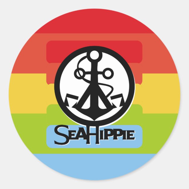 LOVE ICON SEA HIPPIE / MAR HIPPIE BY MASANSER RUNDER AUFKLEBER (Vorderseite)