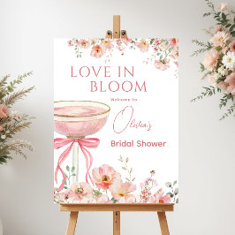 Love in Bloom Champagne Pink Bow Bridal Shower