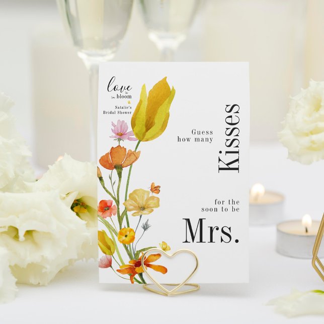 Love in Bloom Combien de baisers carte de Fête des (Créateur téléchargé)