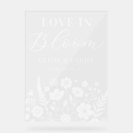 Love in Bloom Custom Wedding Welcome Acrylschild