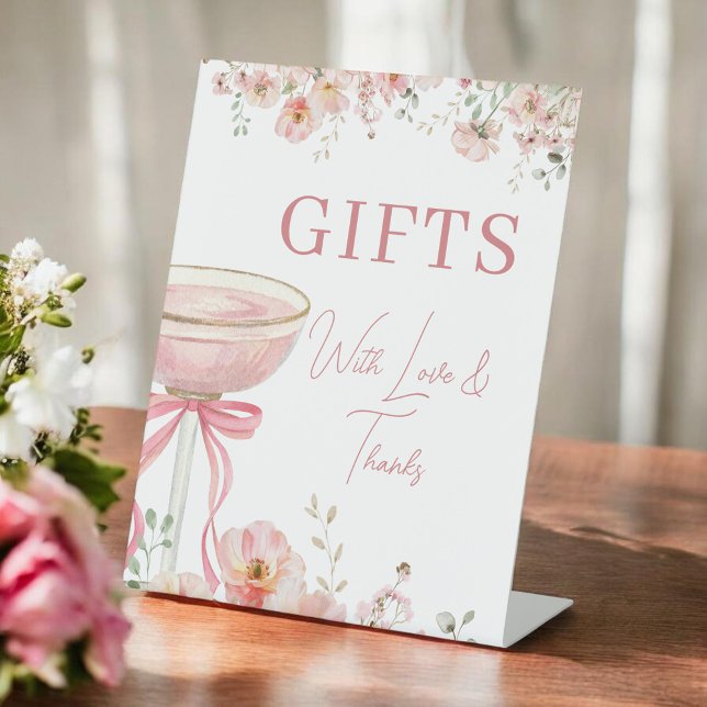 Love in Bloom Gifts Table Bridal Shower Sockelschild (Von Creator hochgeladen)