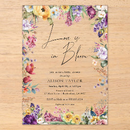 Love In Bloom Spring Floral Bridal Shower  Acryleinladungen