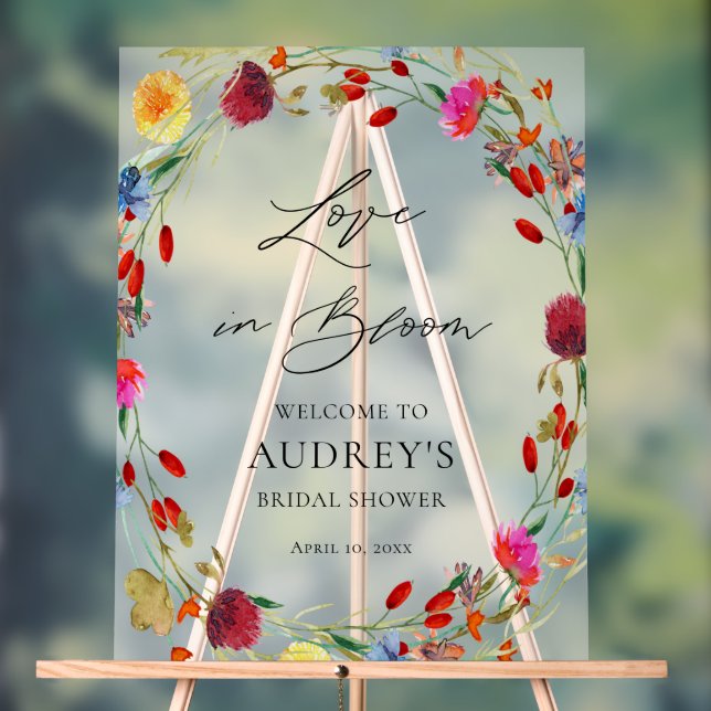 Love in Bloom Wildflower Bridal Shower Welcome (Neutre)
