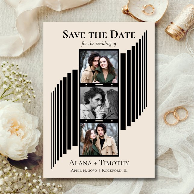 Love in Frames Modern Photo Save the Date (Von Creator hochgeladen)