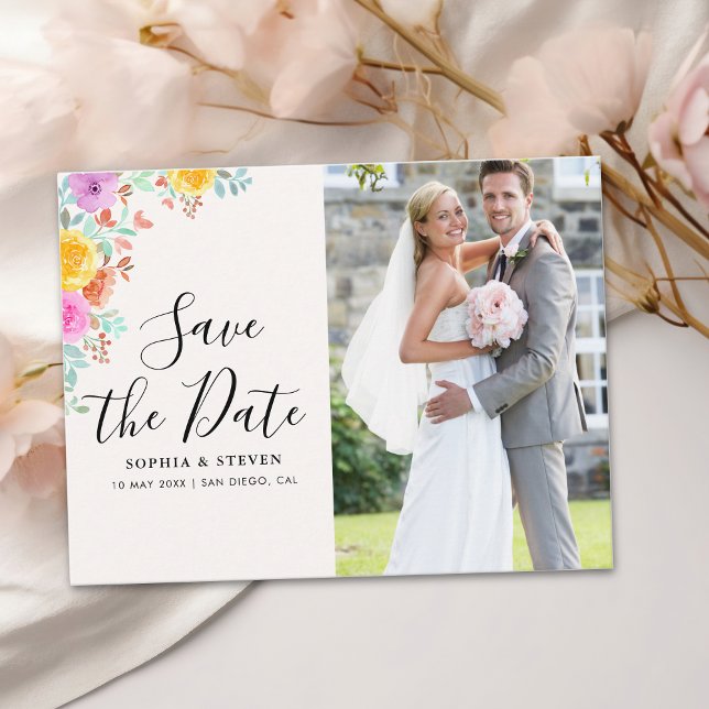 Love in Full Bloom – Spring Celebration Wedding Postkarte (Von Creator hochgeladen)