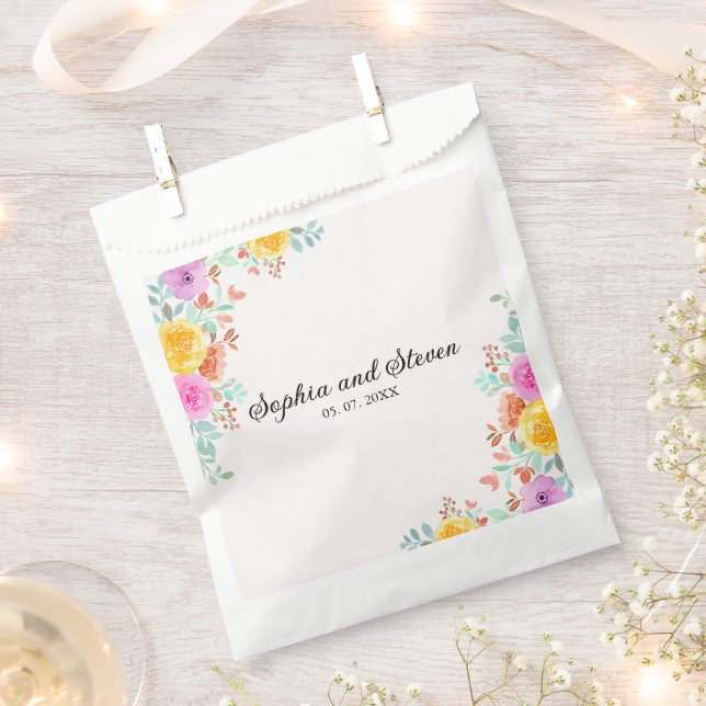 Love in Full Bloom – Springtime Wedding Geschenktütchen (Ausgeschnitten)