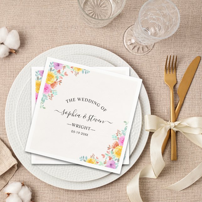 Love in Full Bloom – Springtime Wedding Serviette (Von Creator hochgeladen)