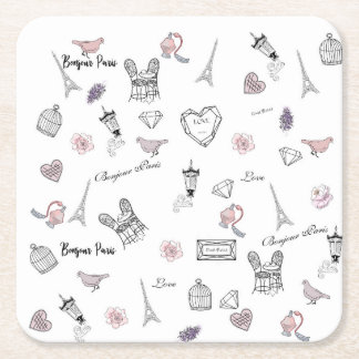 Love in Peris Bohemian Rechteckiger Pappuntersetzer