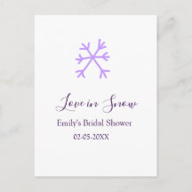 Love in Snow Junggesellinnenabschied lila Schneefl