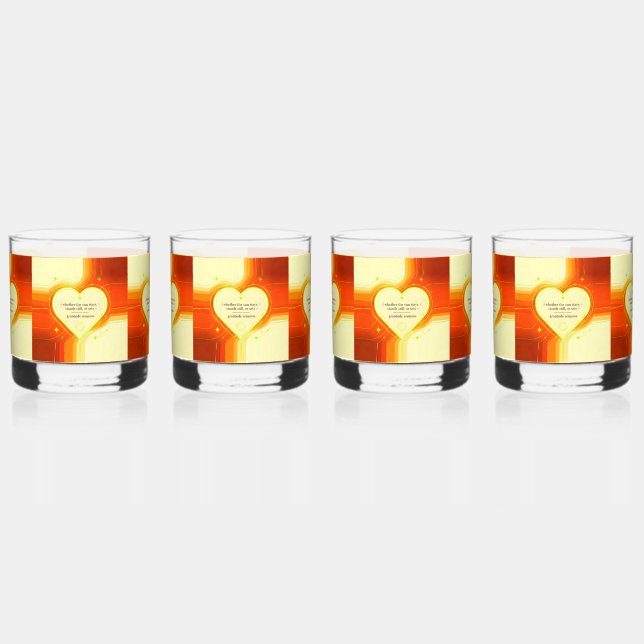 Love & Intention by Gratitude Remains™ | Inspirati Whiskyglas (Vorderseite)