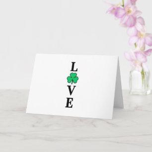 LOVE Irland Kleeblatt Shamrock Minimal Allzweck Karte