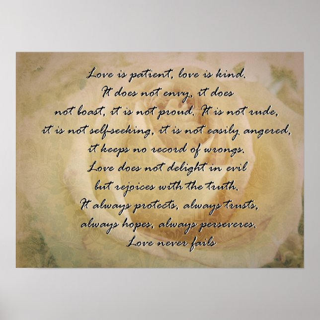 Love is 1 Corinthians 13 Poster (Vorne)