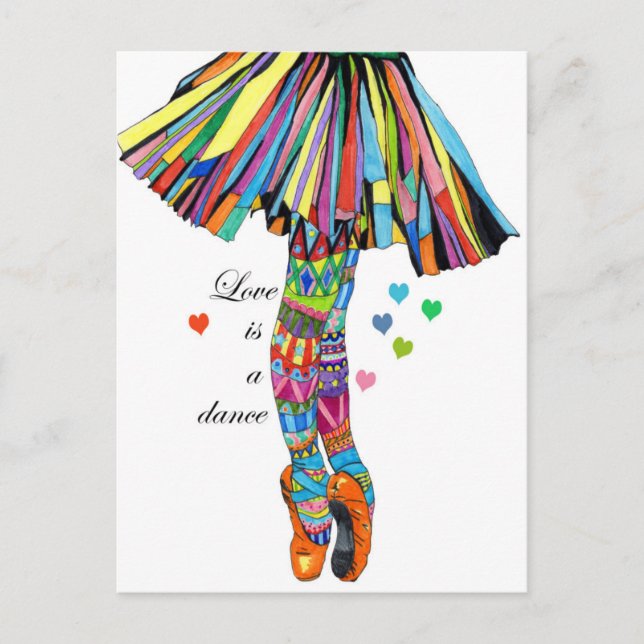LOVE IS A DANCE POSTKARTE (Vorderseite)