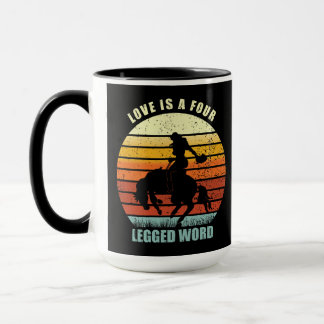 Love Is A Four Legged Word - Hores lovers Tasse