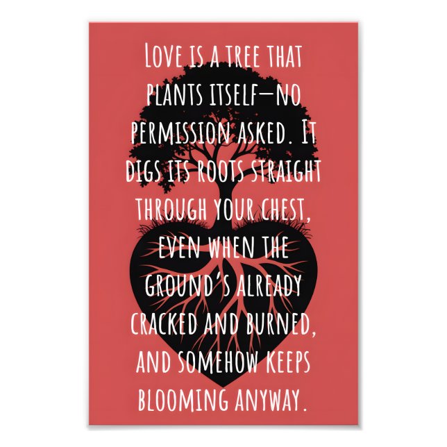 Love is a Tree Fotodruck (Vorne)