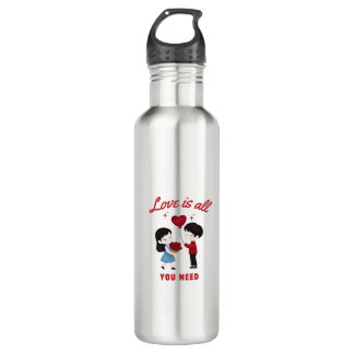 Love Is All You Need Edelstahlflasche