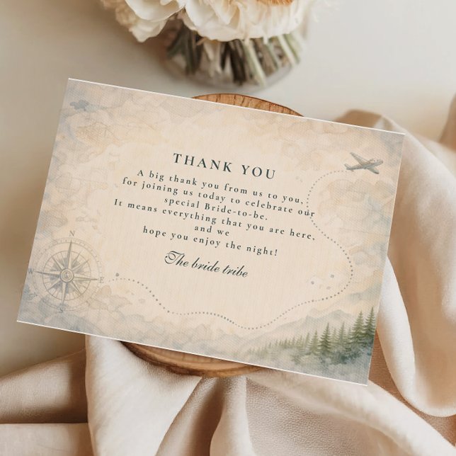 Love Is An Adventure Bridal Shower Dankeskarte (Von Creator hochgeladen)