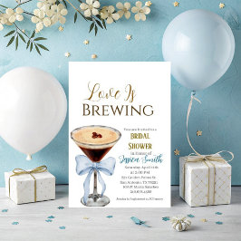 Love is Brewing Blue Bridal Shower Invitation  Einladung