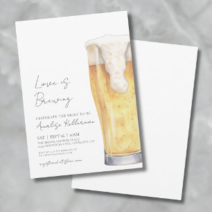 Love Is Brewing Brautparty mit Bier Einladung