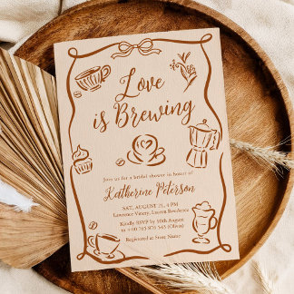 Love is Brewing Bridal Shower Invitation Einladung