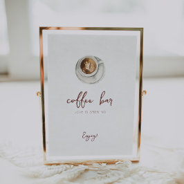 Love is Brewing Coffee Bar Sign Poster