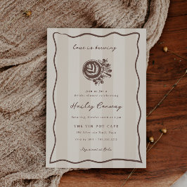 "Love is Brewing" Coffee Bridal Shower Einladung