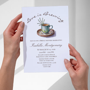 Love Is Brewing Cozy Breakfast Tea Brautparty Einladung