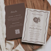 Love is Brewing Double Sided Invitation de Fête de
