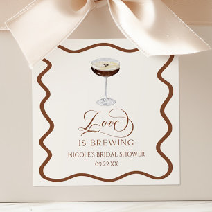 Love Is Brewing Expresso Martini Junggesellinnenab Quadratischer Aufkleber