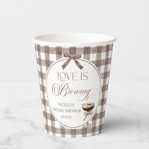 Love Is Brewing Expresso Martini Schleifen-Brautju Pappbecher
