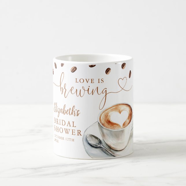 Love Is Brewing Theme Bridal Shower Kaffeetasse (Mittel)