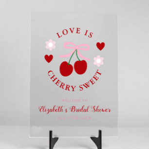 Love Is Cherry Sweet Brautparty Acrylschild