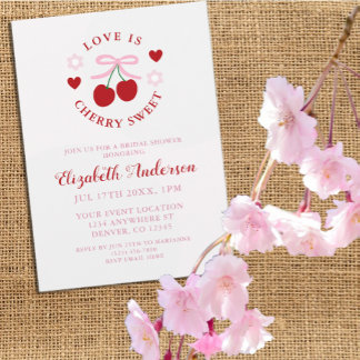 Love Is Cherry Sweet Bridal Shower Einladung