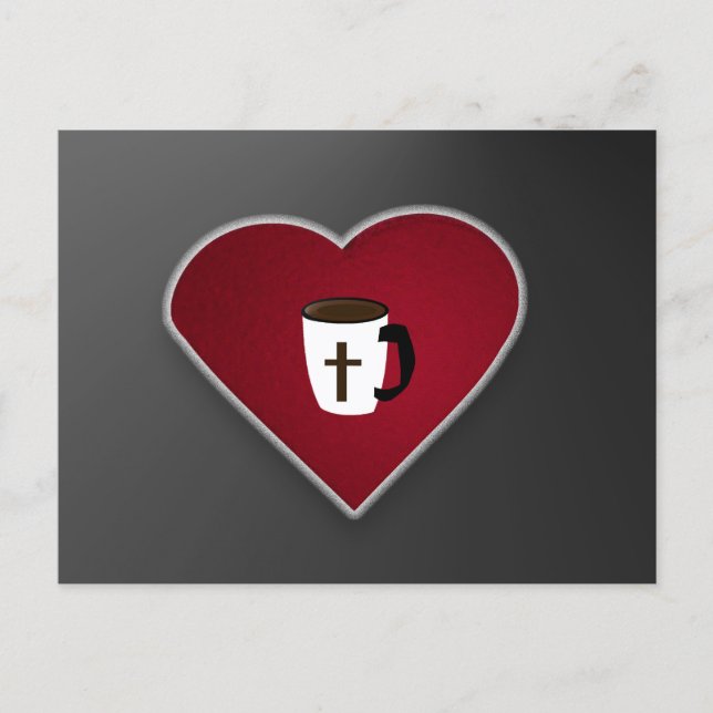 Love is Christ and Coffee :  Postcard  by J.H.T. Postkarte (Vorderseite)