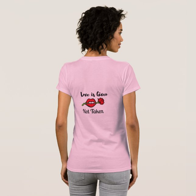 Love Is Given Not Taken T-Shirt – Minimalist Relat (Schwarz voll)