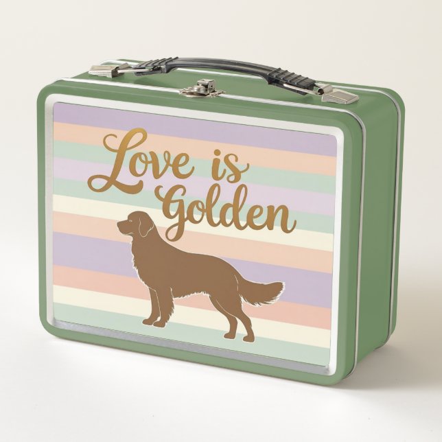 Love is Golden Metall Brotdose (Vorderseite)